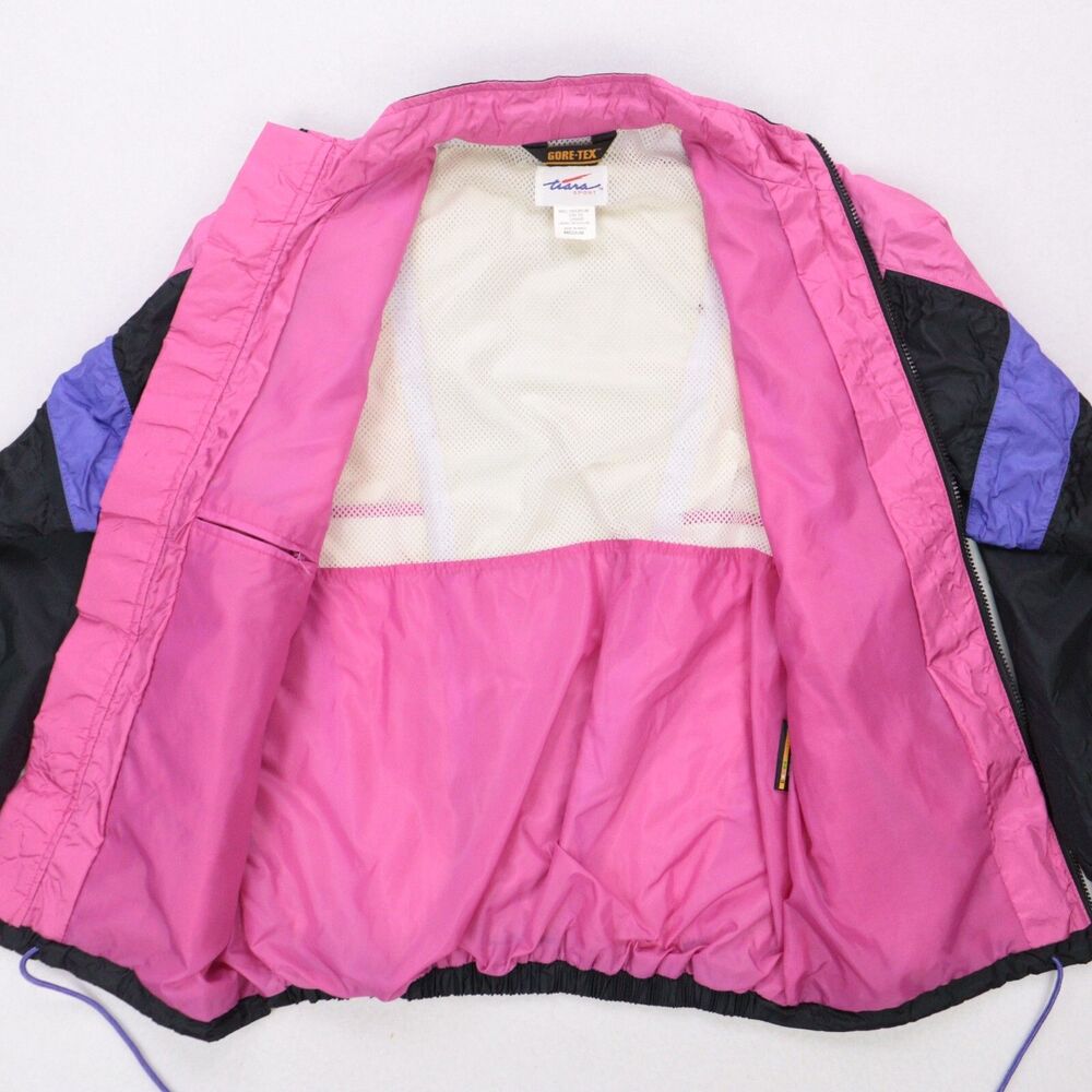 Vintage Tiara Sport Colorblock Women's Jacket Medium GORE-TEX Nylon 90's Retro - Picture 7 of 8